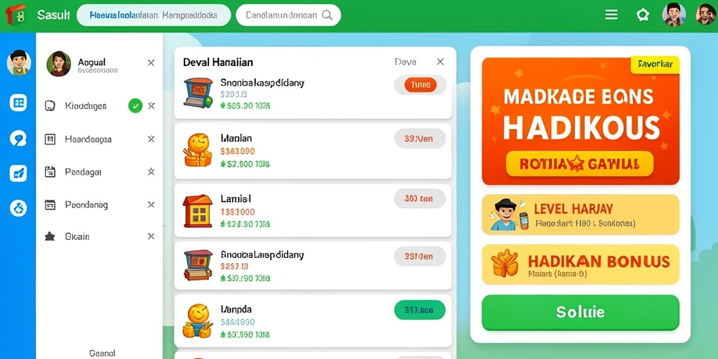 Tampilan utama IDAGAME yang menarik dan intuitif.
