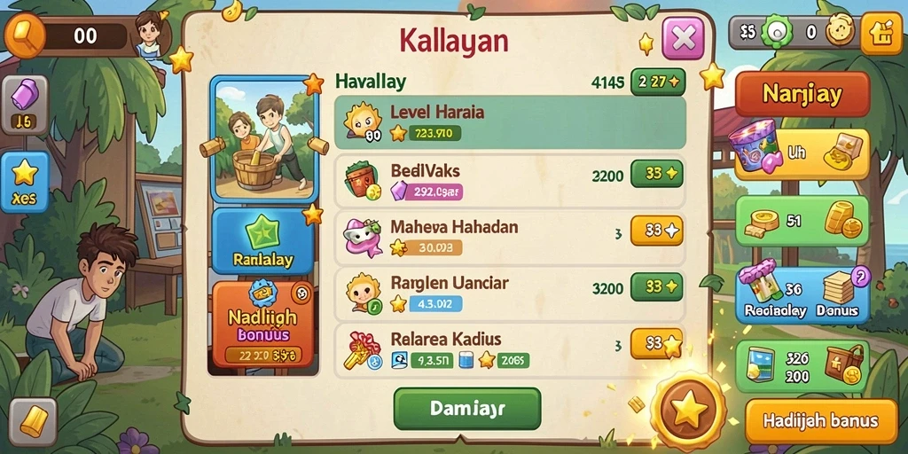 Tampilan awal game yang menawan dan intuitif.