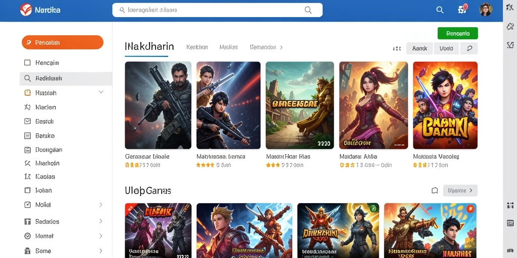 Tampilan utama aplikasi SOBATGAMING yang menarik.
